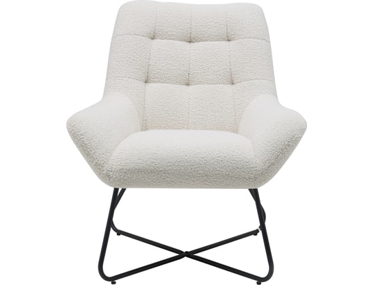 CONCEPT1 - Fauteuil Fauteuil Kami et pouf Fino vert d'eau