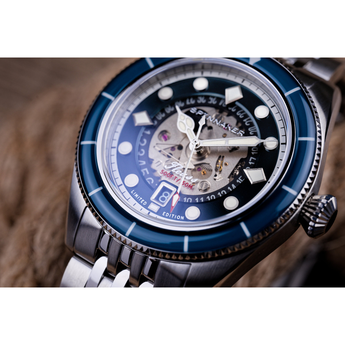 Montre SPINNAKER Fleuss Vintage Automatic homme automatique bracelet acier