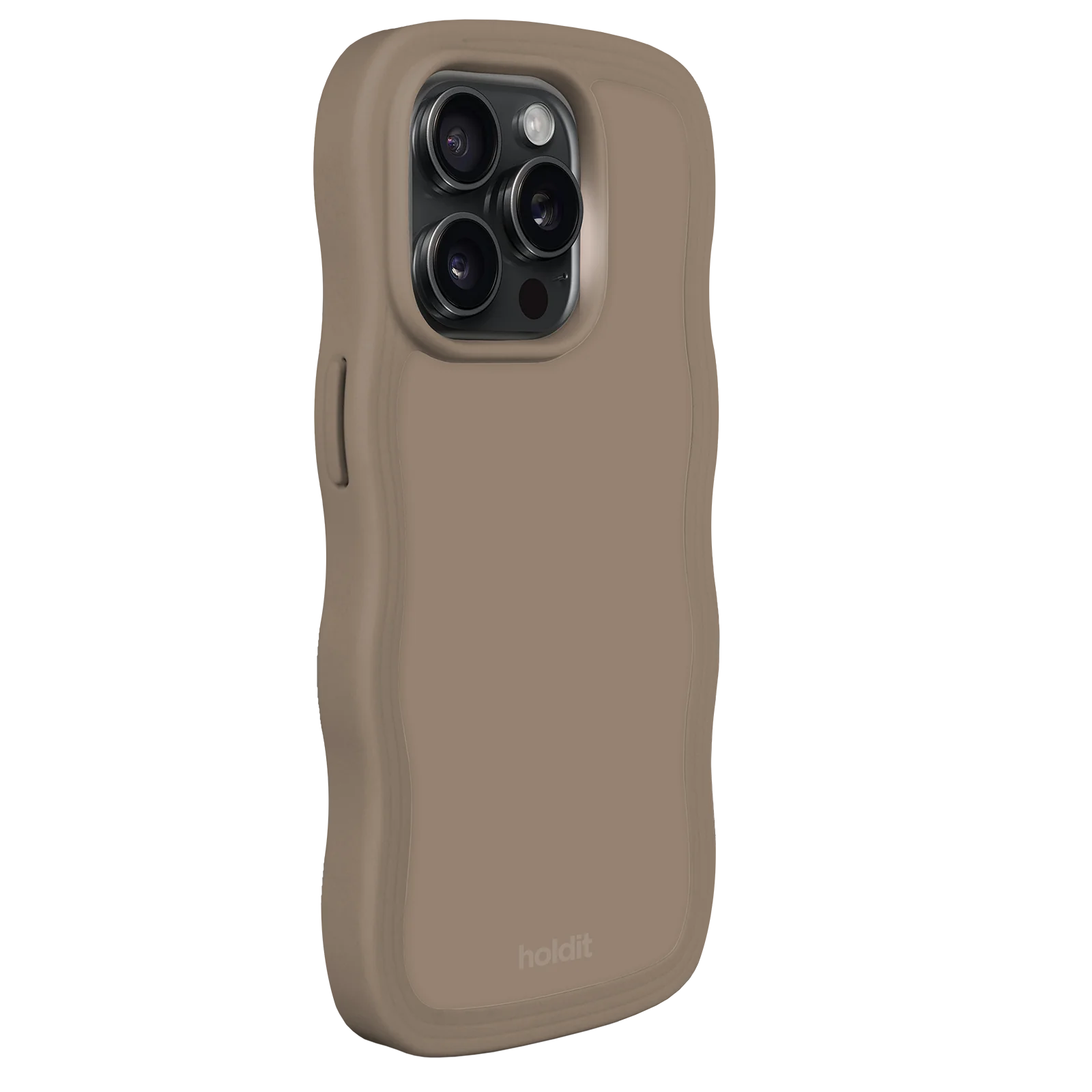 Holdit  iPhone 15 Pro Wavy cover - Mocha Brown
