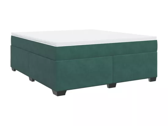 Sommier à lattes de lit et matelas Vert foncé 180x200cm Velours