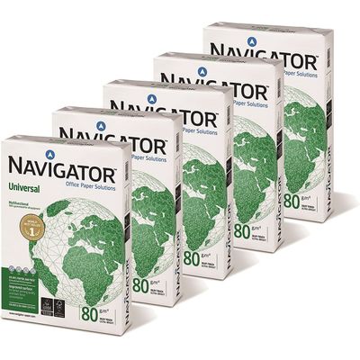 Navigator Universal - Papier blanc - A4 (210 x 297 mm) - 80 g/m² - 2500 feuilles (carton de 5 ramettes)