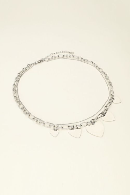 Universe statement ketting met hartjes