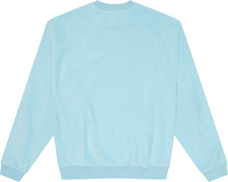 7 Days Active Recycled Velvet Crewneck 821 baltic sea
