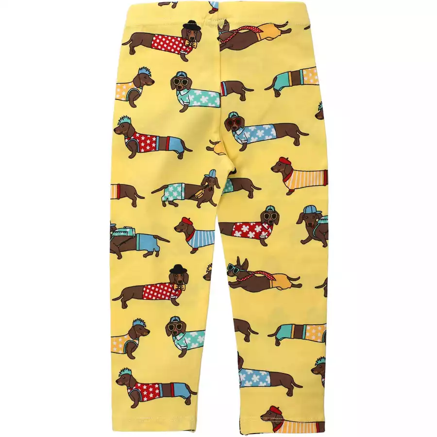 Villervalla Leggings Dachshund zitrone