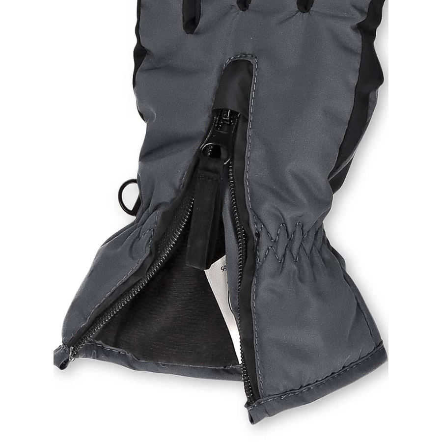 Sterntaler Fingerhandschuh zweifarbig eisengrau