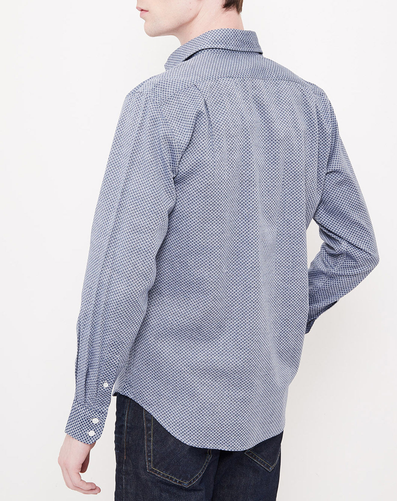 Hartford Chemise Regular Paul imprimée bleue
