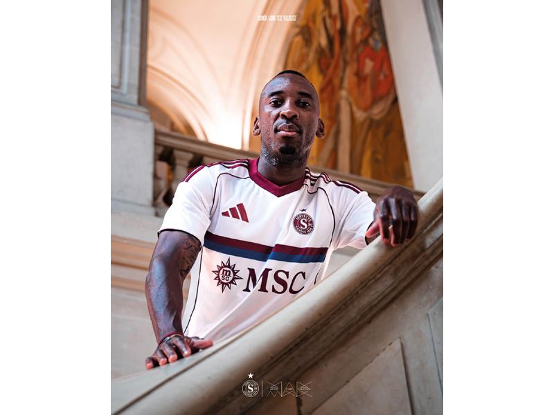 Servette FC Jersey Away 25/26 M, Weiss Auswärtstrikot des Servette FC für die Saison 2025/26