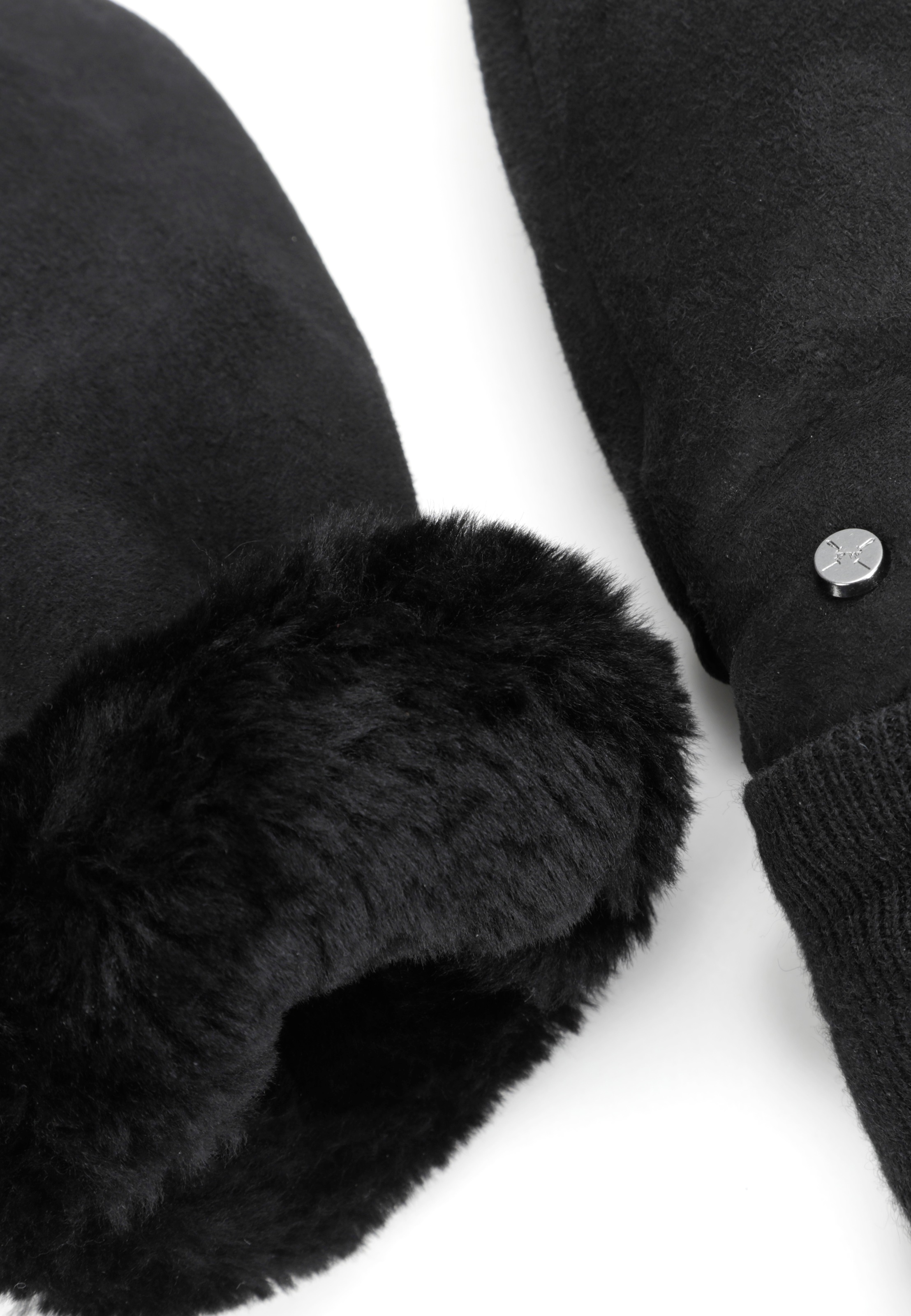 PEARLWOOD Lederhandschuhe »CROWE«, Fausthandschuh, Strickbündchen, warm gefüttert