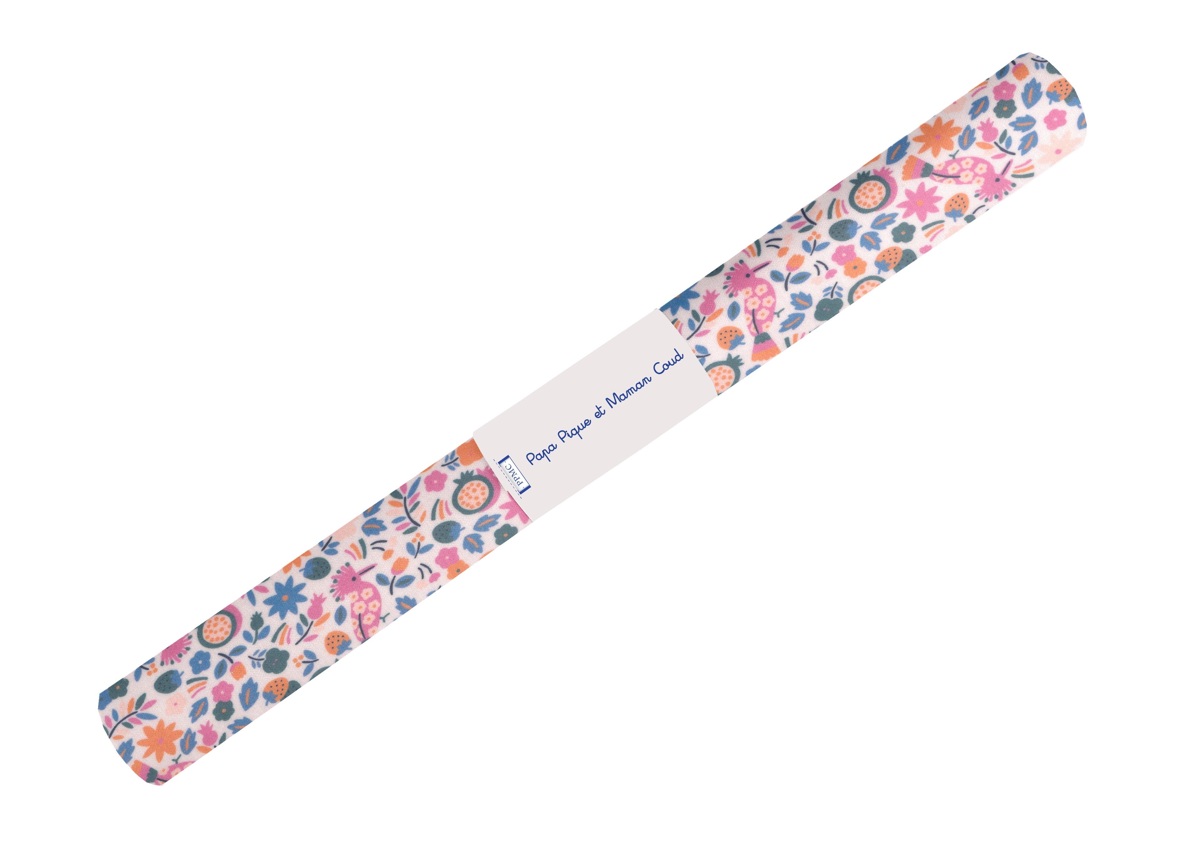 Coupon Tissu Enduit De 35Cm Ex2308 Huppette Fleurie Rose