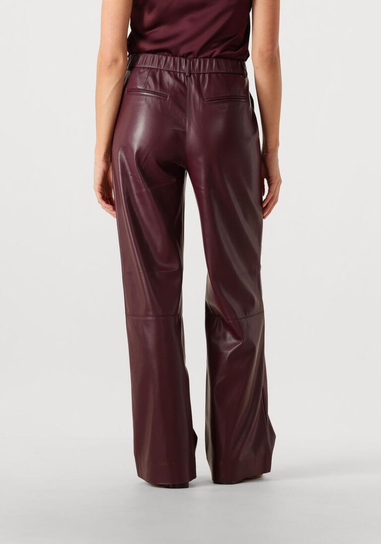 bordeaux dante6 wijde broek jules faux leather pants