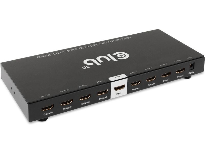 Club 3D 8-Port Signalsplitter CSV-1383 1 auf 8 HDMI-Verteiler