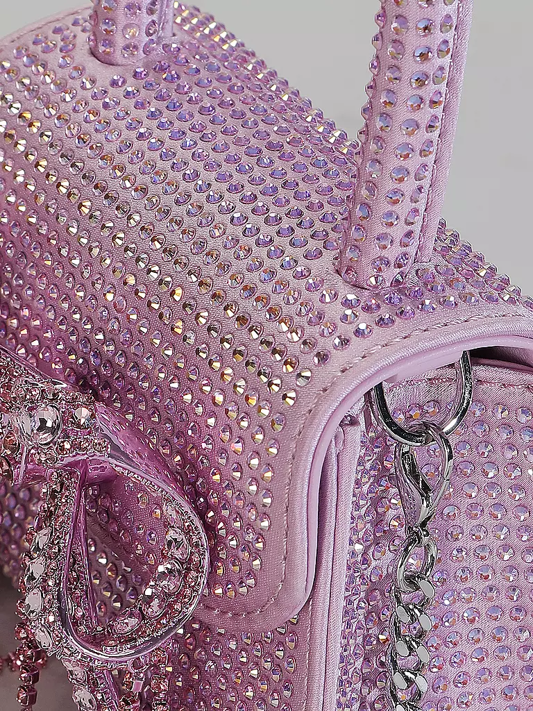 SELF-PORTRAIT Tasche - Mini Bag RHINESTONE pink