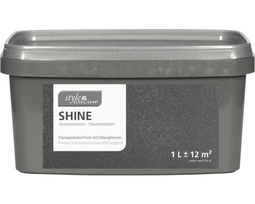 StyleColor SHINE Transparante finish met zilveren glitter 1 l