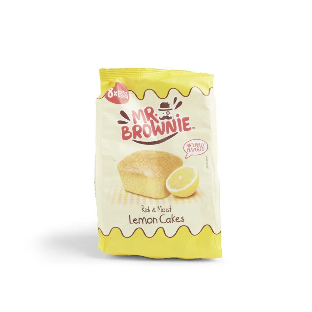 Lot de 8 sachets individuels Mr. Brownie lemon cake 200g