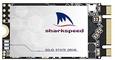 SSD M.2 2242 64GB SHARKSPEED Plus M2 NGFF (22x42mm) 3D NAND SATA III 6 Gb/s, Interne Solid State Drive voor Desktop PC Laptop (64GB, M.2 2242)