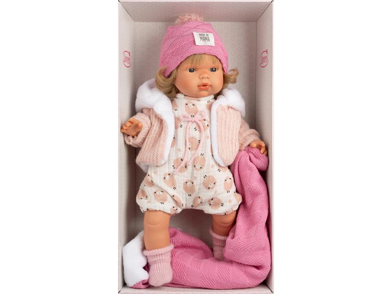 Llorens Babypuppe Lola 38 cm Grosse Anziehpuppe im trendigen Outfit