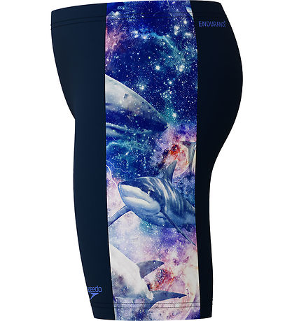 Speedo Badehose - Digital Panel Jammer - Navy m. Haie