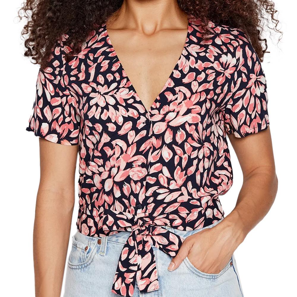 Vero Moda Blouse Marine/Rose à fleurs Femme Vero Moda Easy