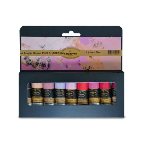 CHARVIN extrafeine Acrylfarbe, 9er-Sets