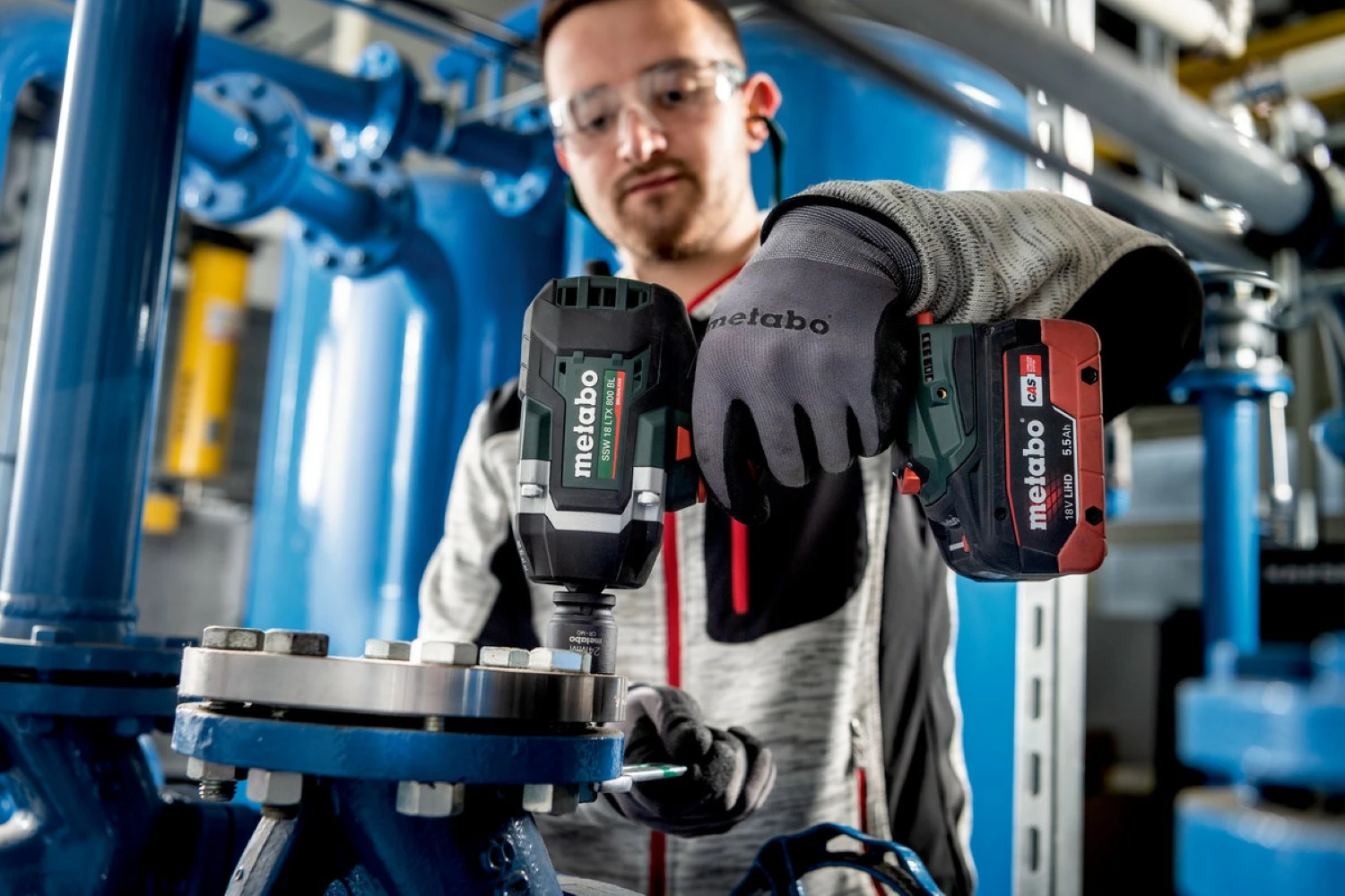 Metabo SSW 18 LTX 800 BL 18V Li-ion accu slagmoersleutel set (2x 5.2Ah) in Metabox - 800Nm