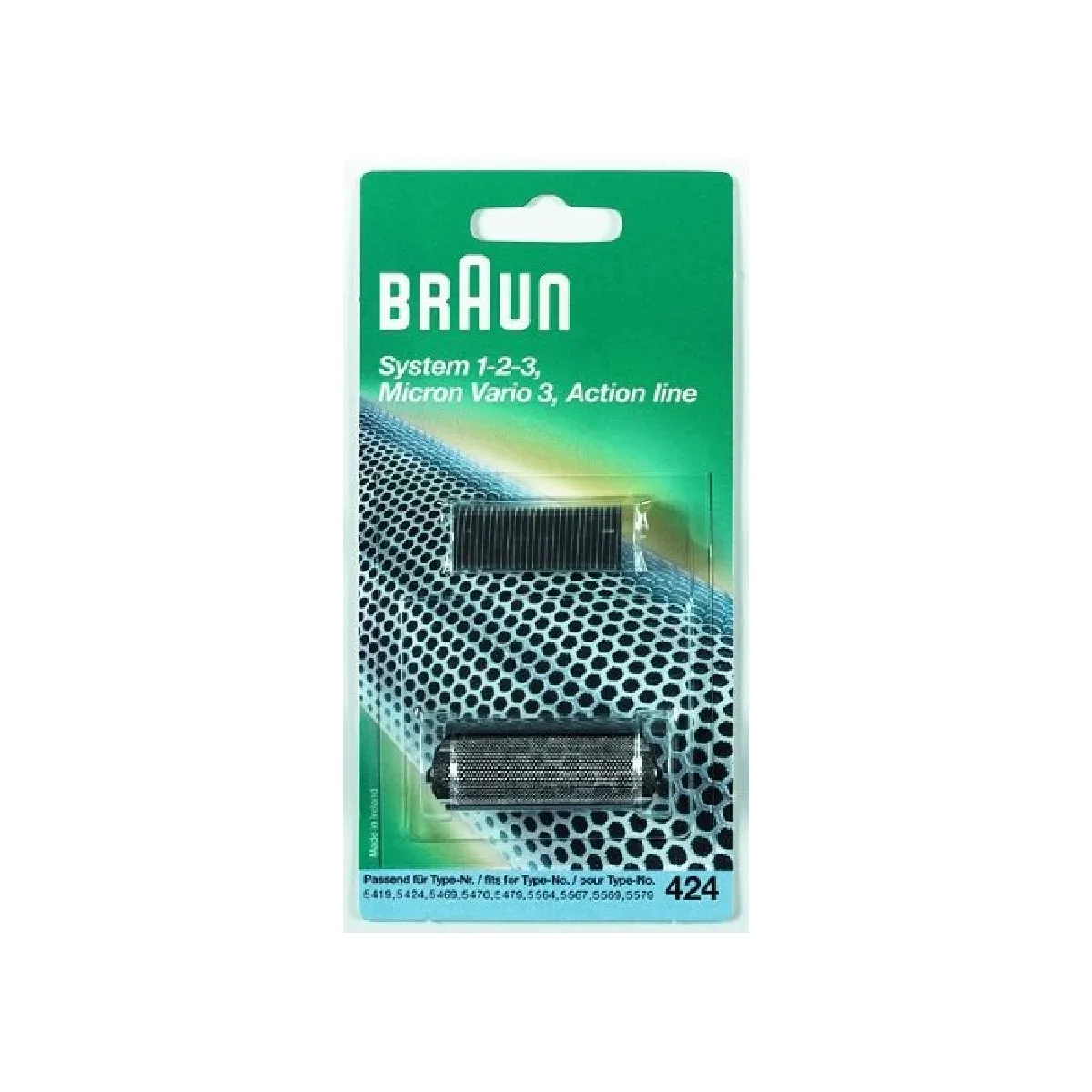 Braun - 65424781 - combi-pack 424 - recharge grille + couteaux pour rasoirs
