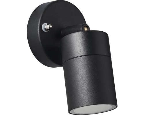 Buitenwandspot, 1-lichts, H 12,4 cm, zwart