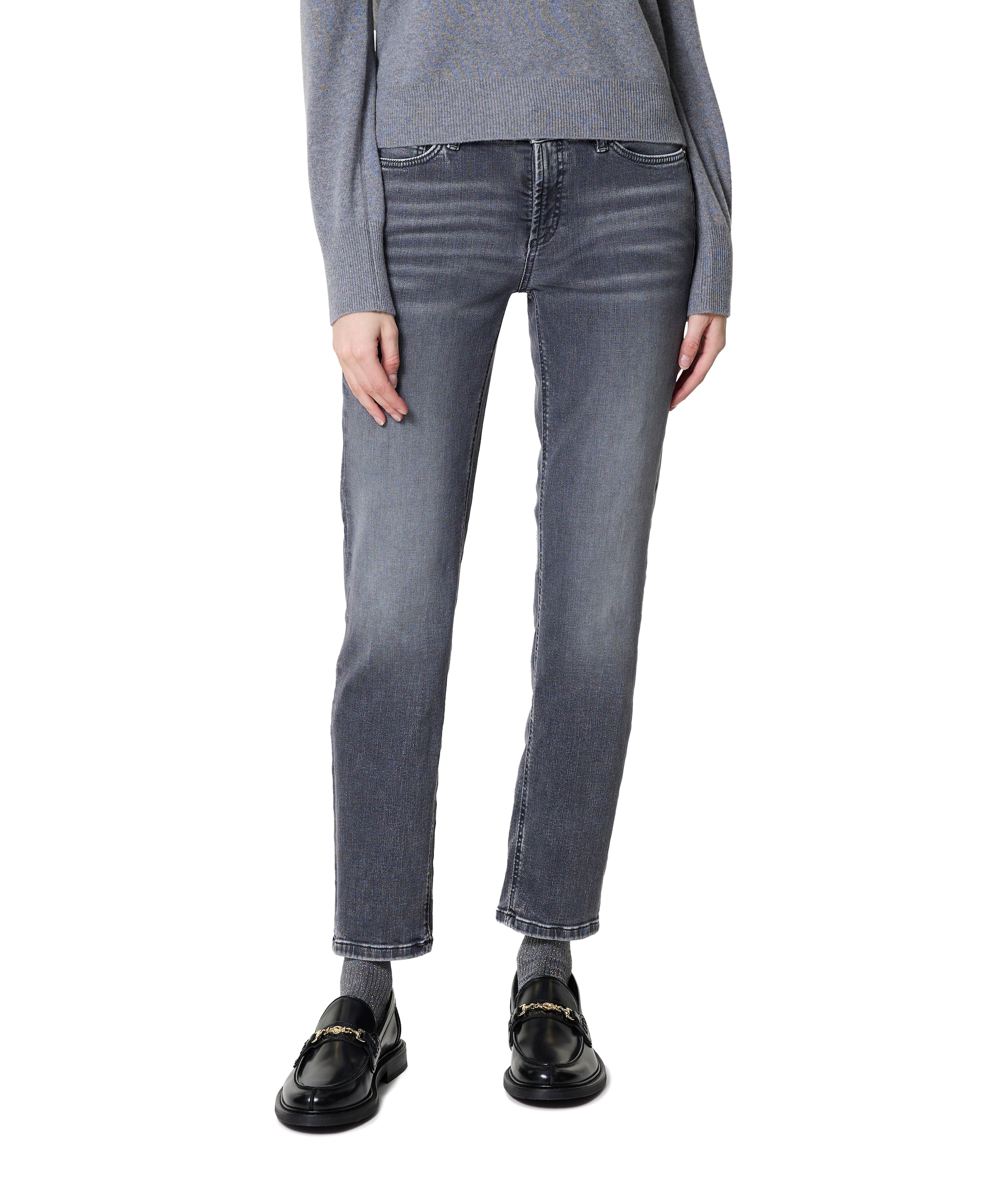Cambio Piper cropped jeans grijs