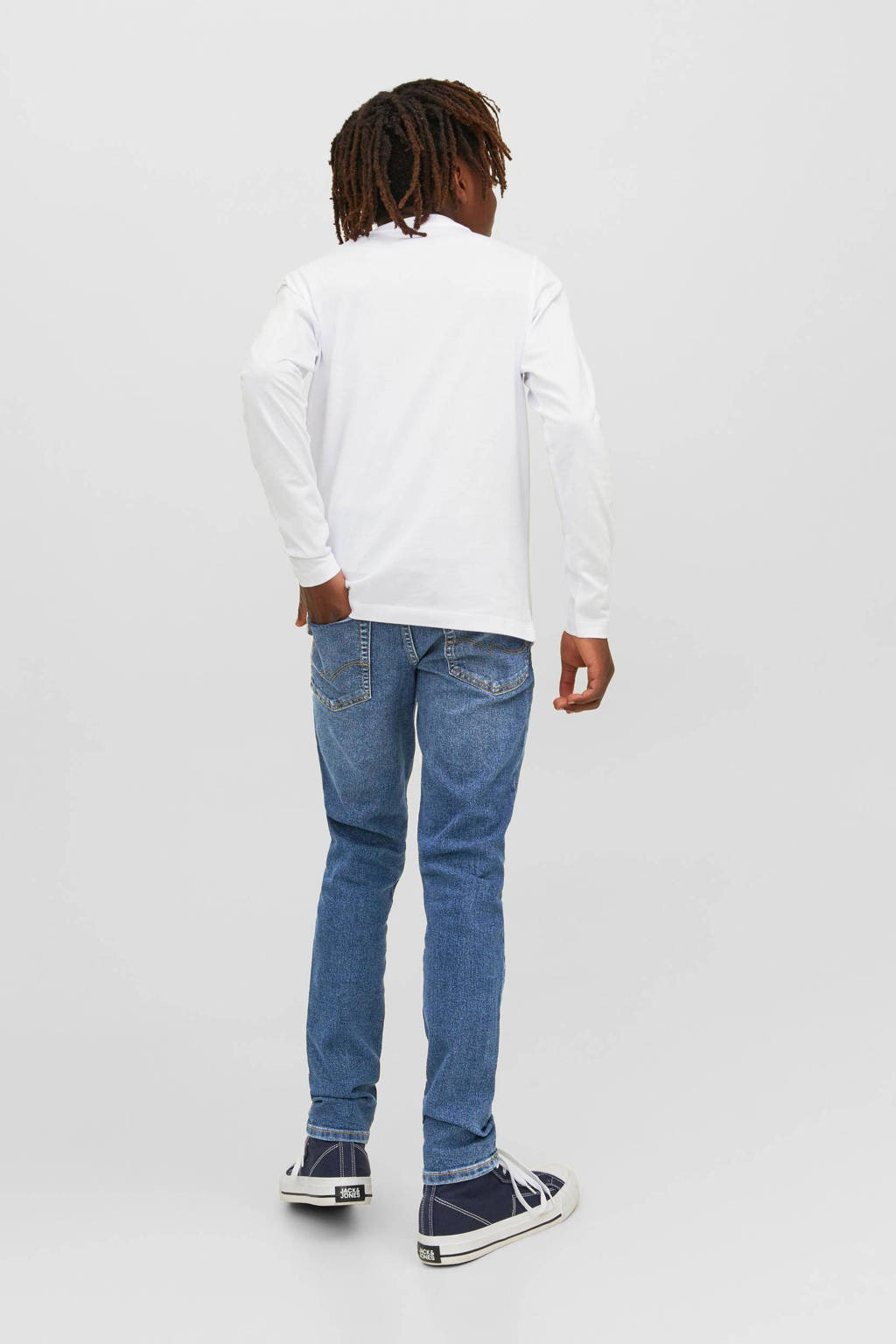 JACK & JONES slim fit jeans JJIGLENN JJORIGINAL blue denim light