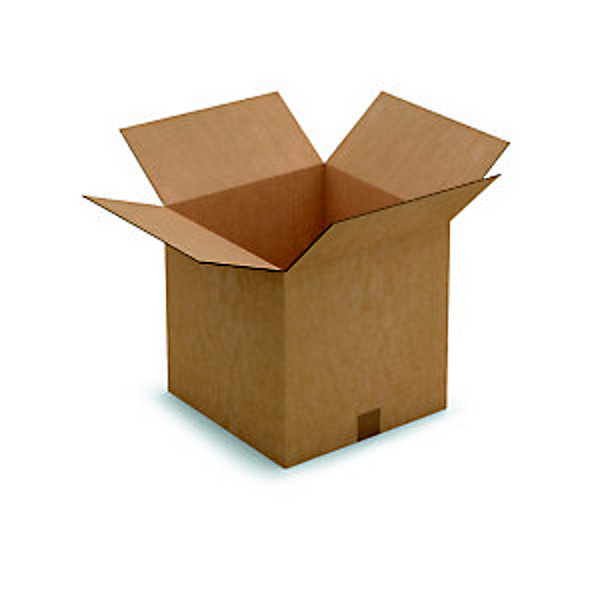 RAJA Caisse américaine carton simple cannelure - L. Int. 35 x l.35 x h.35 cm - Kraft brun - Lot de 25