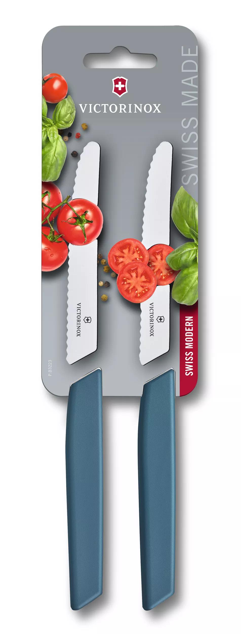Swiss Modern Tomaten- und Tafelmesser-Set, 2-teilig-cornflower-blue