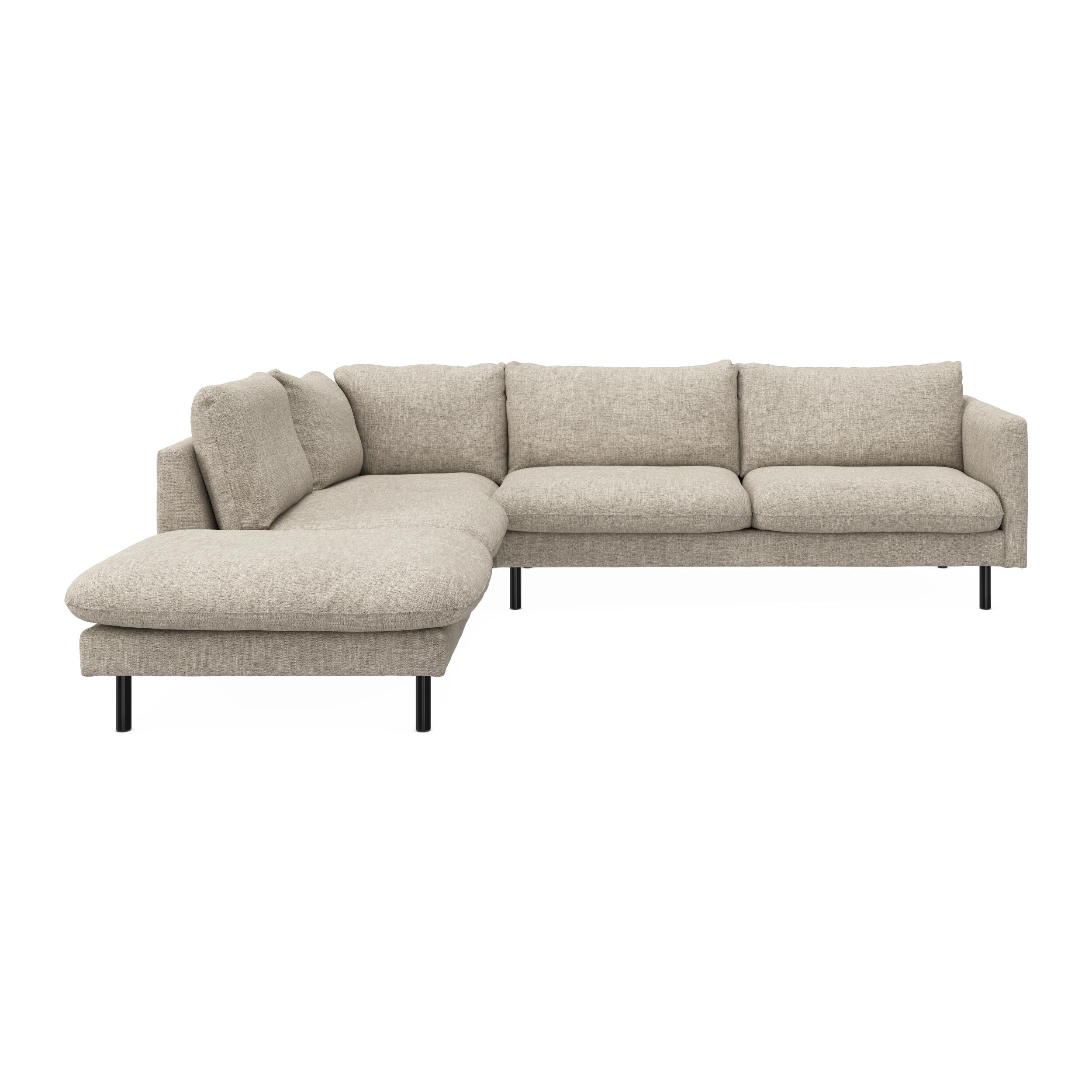 Bjorn venstrevendt sofa med pufafslutning