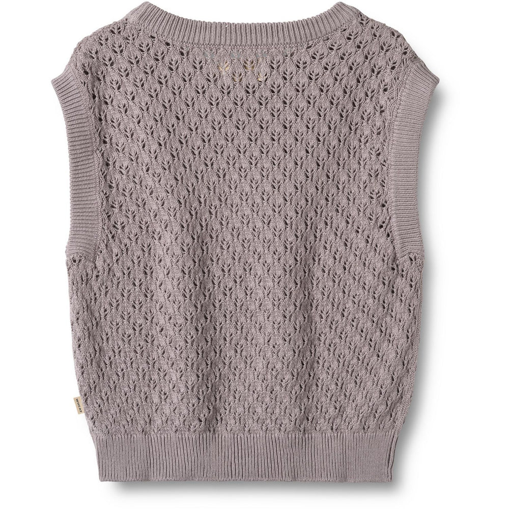 Køb Wheat Dusty Purple Strik Vest Saga