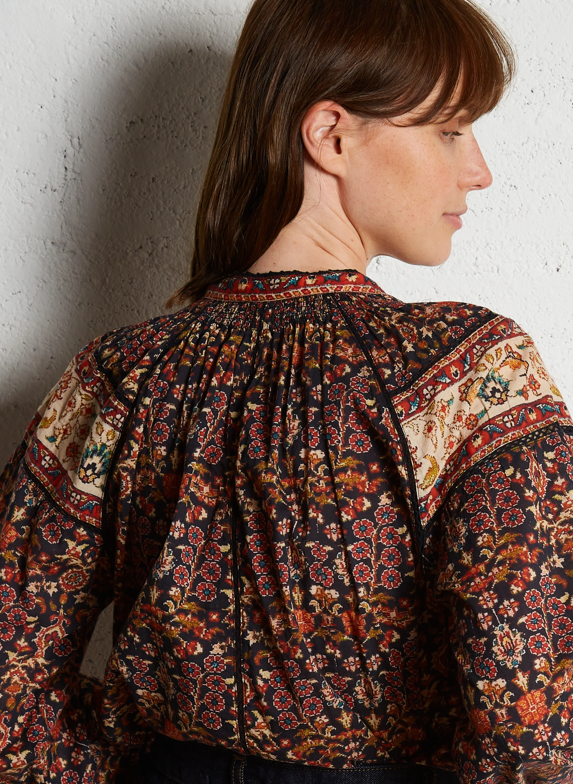 AUDREY - Blouse ample imprimée en coton | Multicolore