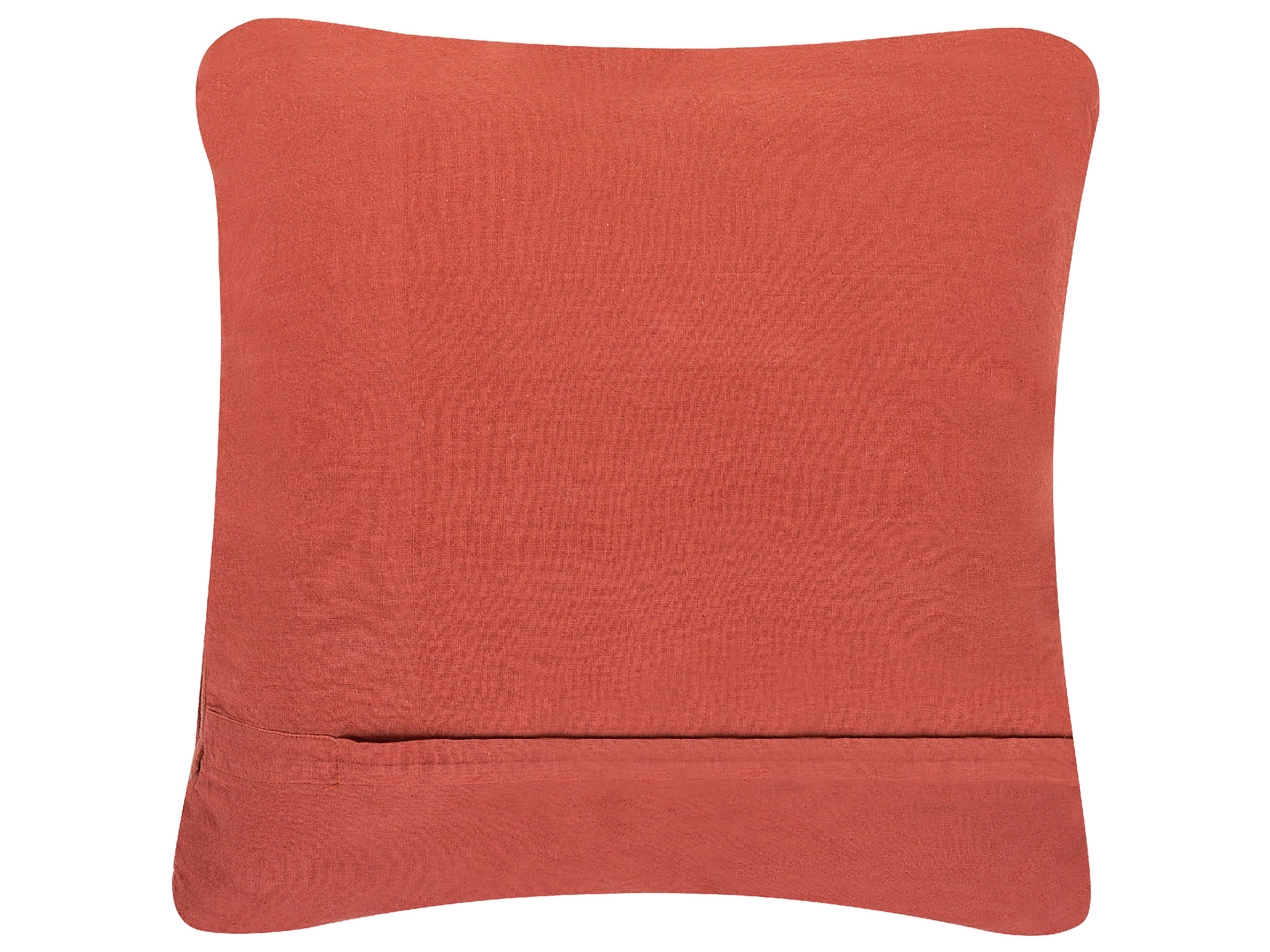 Sierkussen AKKOY Katoen 45 x 45 cm Oranje geometrisch patroon