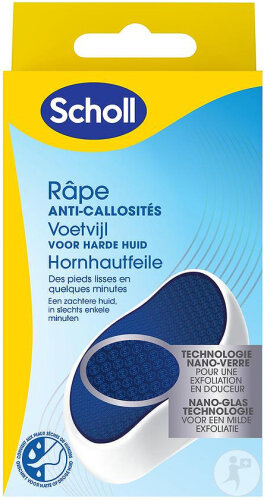 Scholl Râpe Pieds Manuelle En Nano Verre Anti-Callosités 1 Pièce