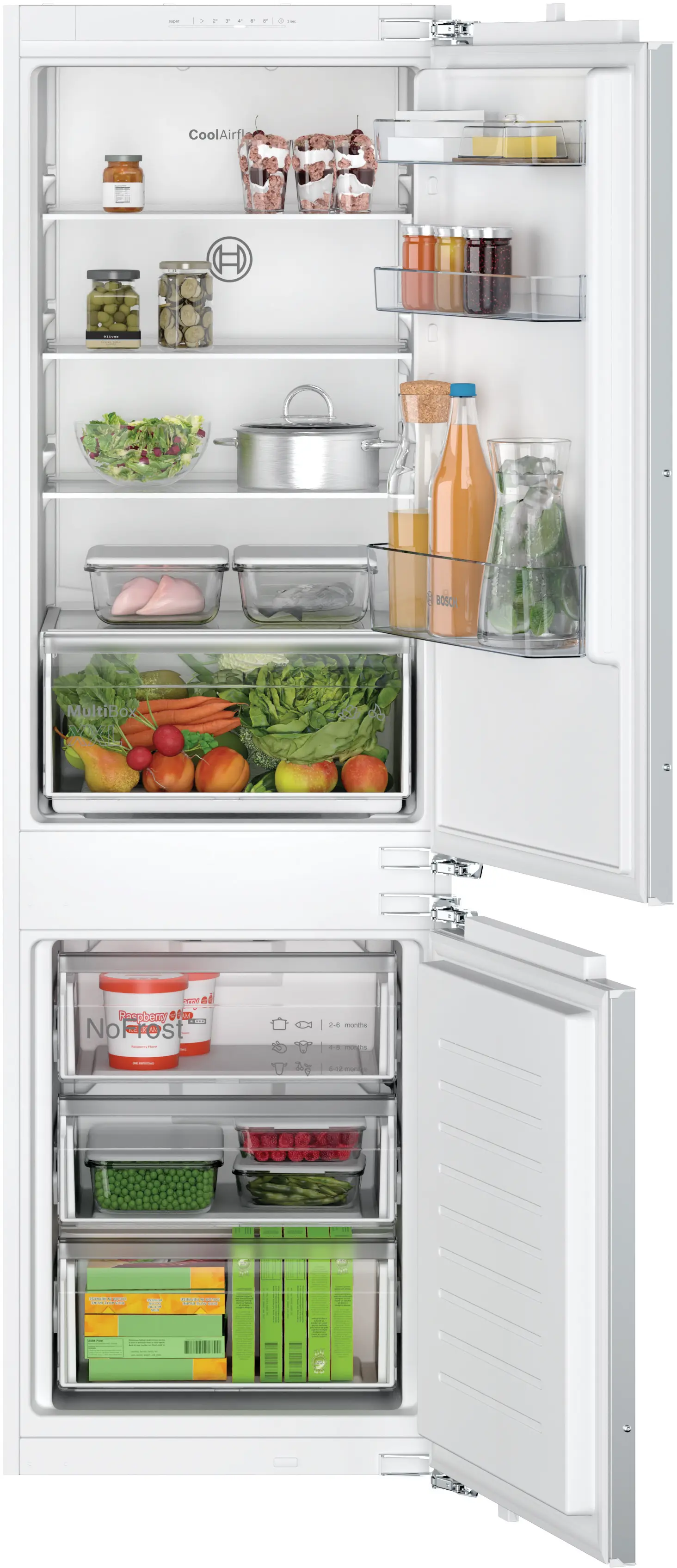 Serie 2 Inbouw koel-vriescombinatie 177.2 x 54.1 cm Vlakscharnier