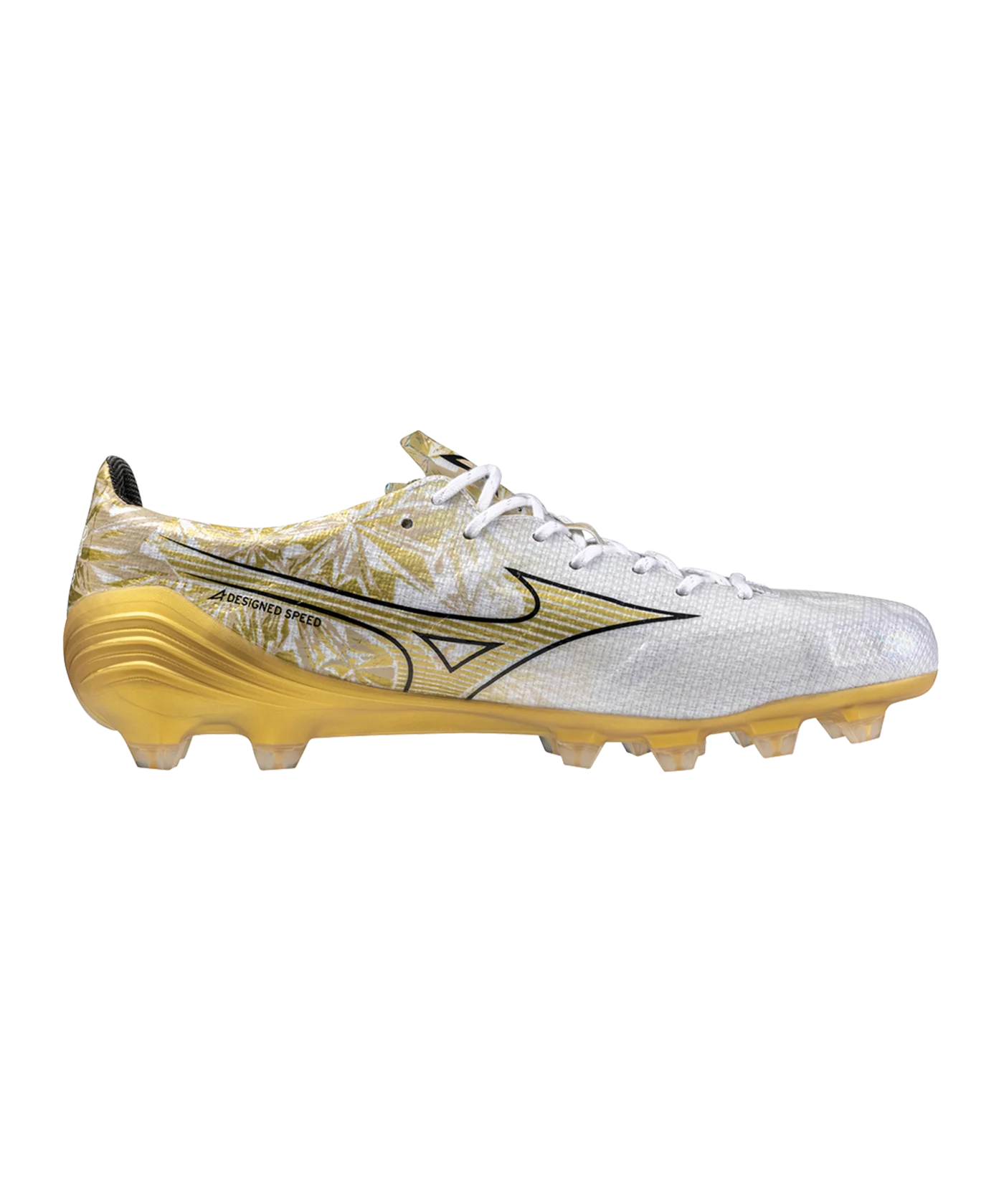 Mizuno Alpha Made in Japan FG Prism Gold Weiss Gold Schwarz F50
