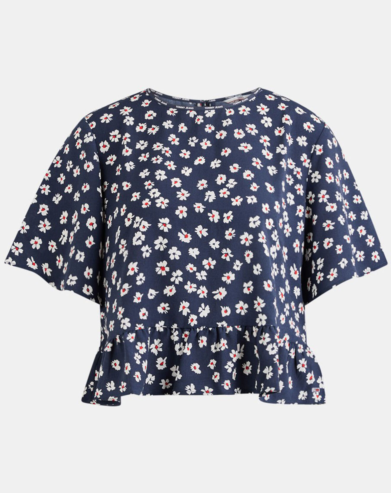 Tommy Jeans Blouse imprimée Fleurs bleu marine