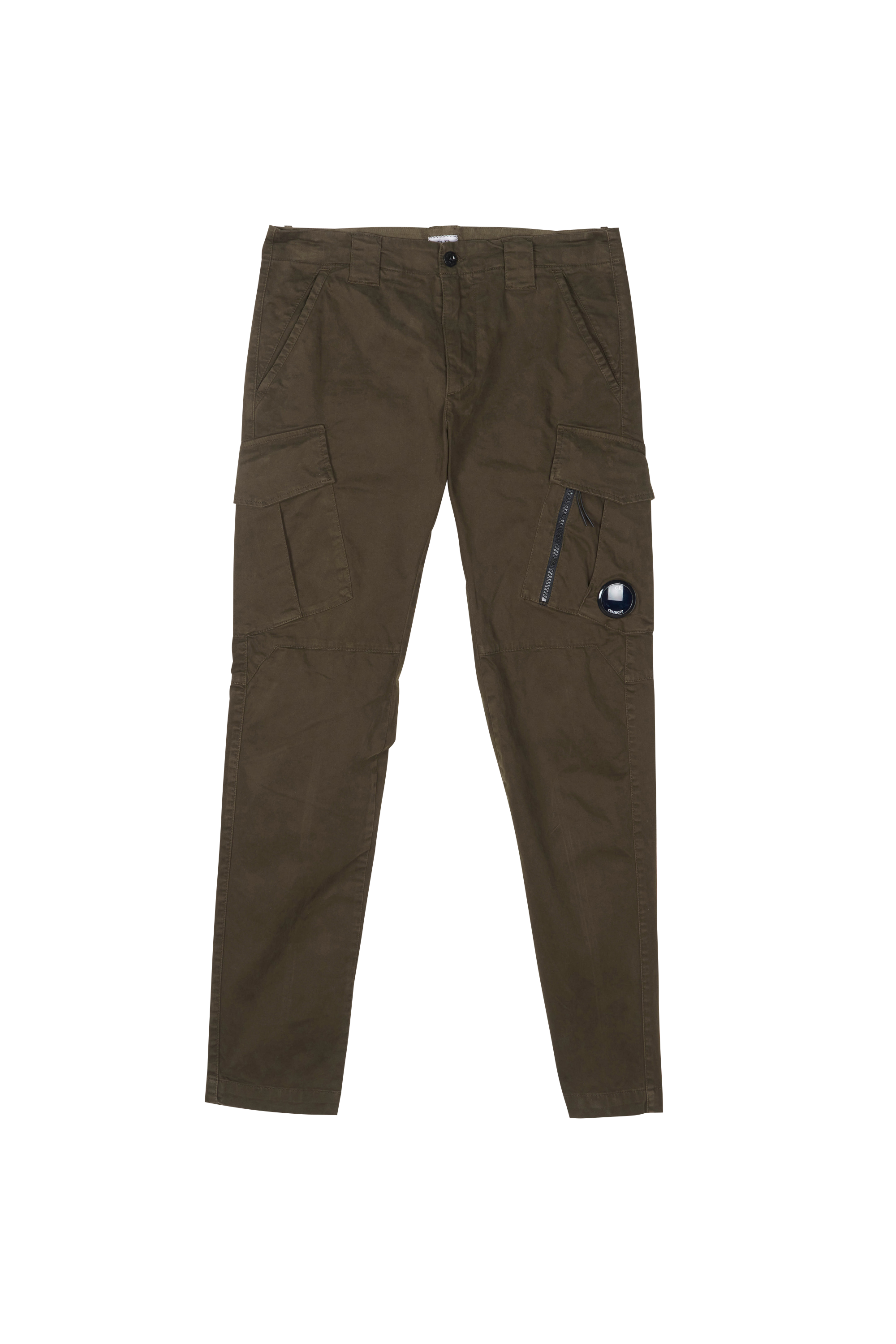 C.P. COMPANY Pantalon STRETCH SATEEN ERGONOMIC ANGULAR CARGO PANTS Vert