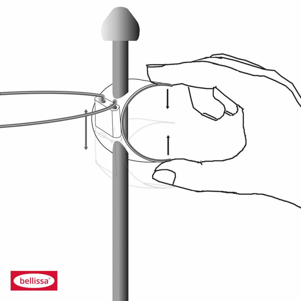 PLANTESTAV BELISSA MED KLIPS 130CM GRØNN