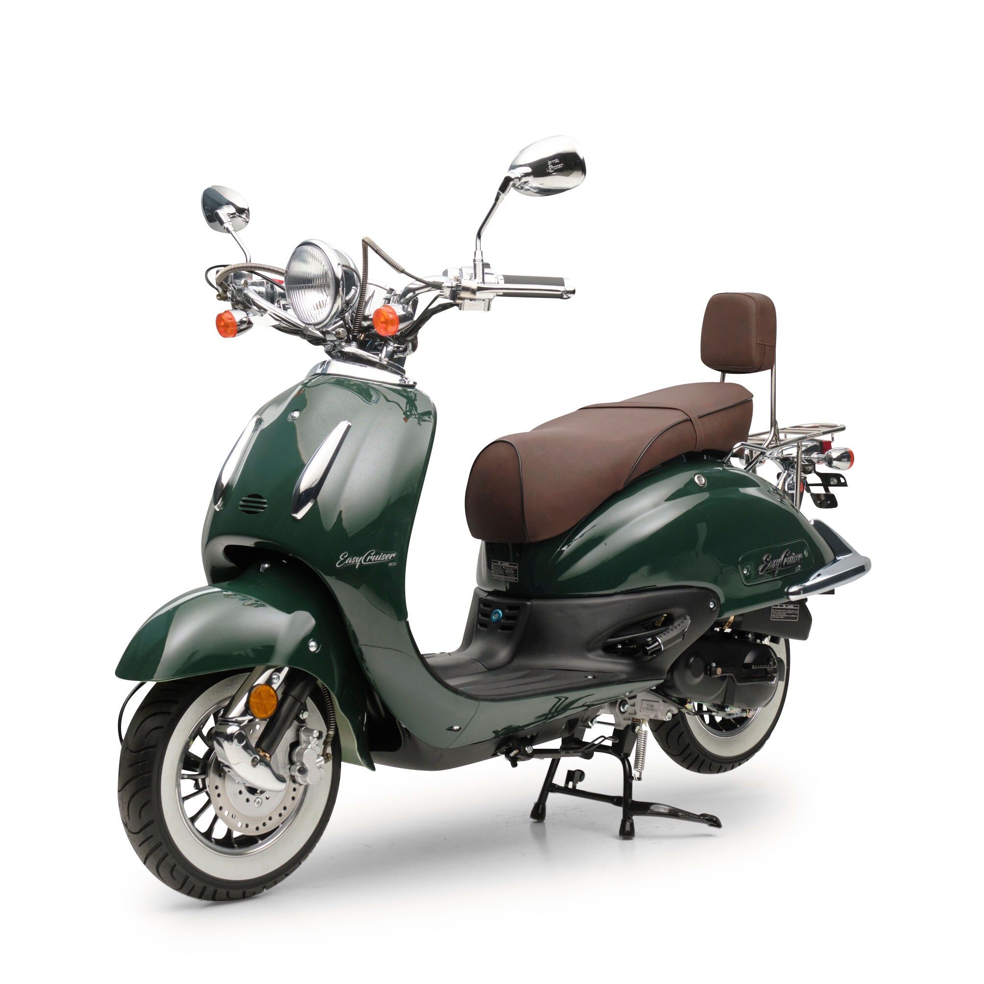 Motorroller Retro EasyCruiser Eco Dunkelgrün 50ccm 25 kmh Mofa Scooter