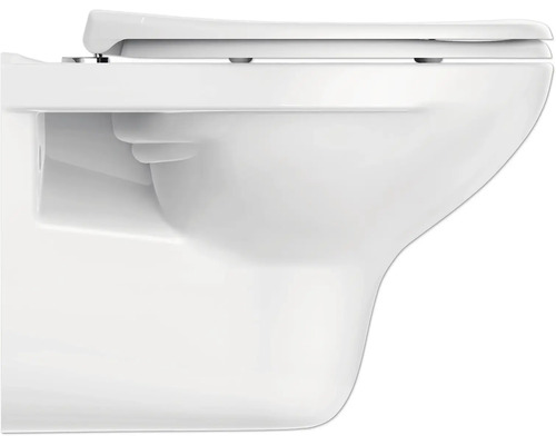 form&style Obira wandclosetset, diepspoel, open rand, glanzend wit met toiletzitting