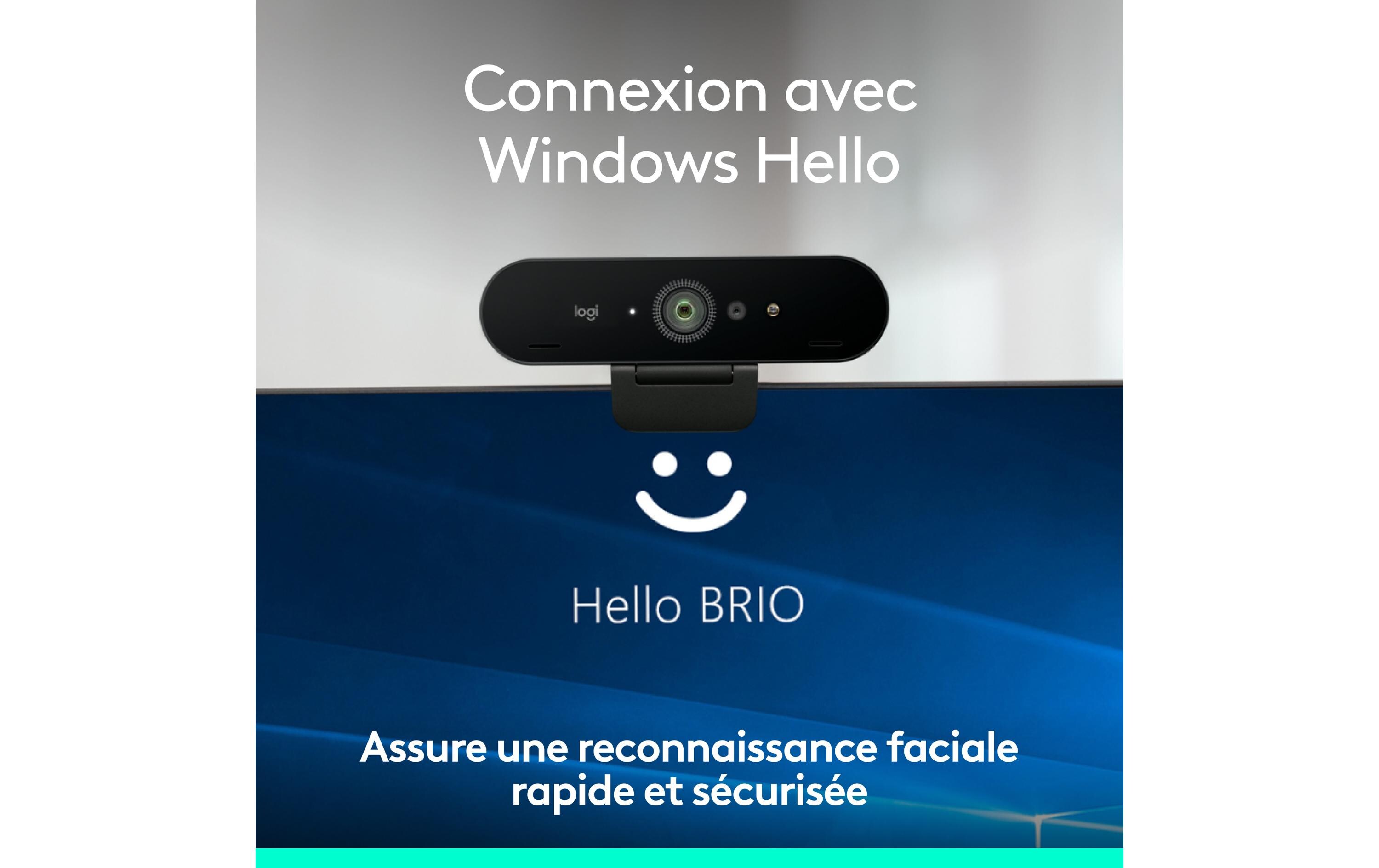 Webcam Brio 4K Ultra HD graphite<br>Professionelle USB-Webcam mit 4K UHD, HDR und Windows Hello-Unterstützung