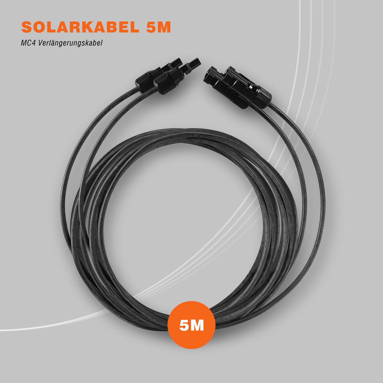 Solarkabel 5m Paar – Verlängerungskabel MC4