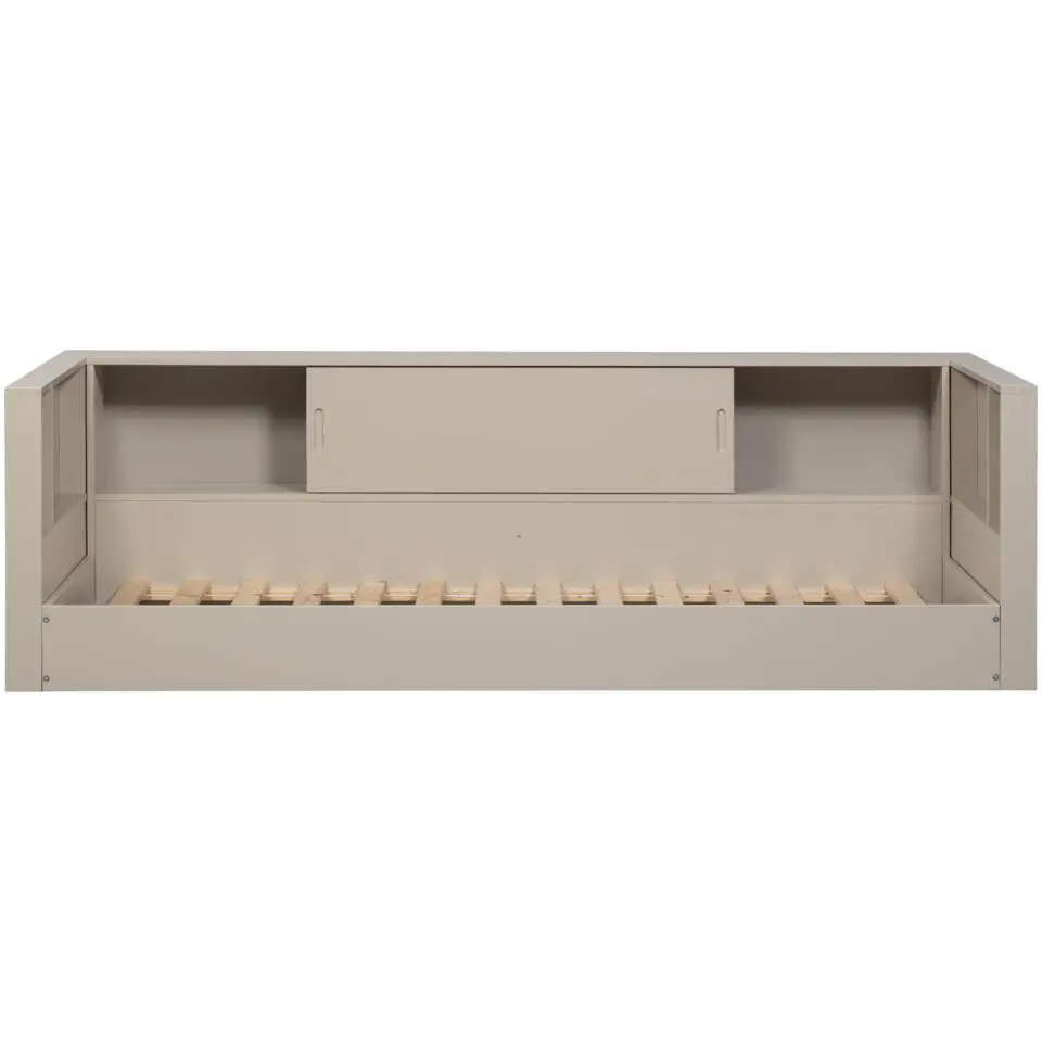 WOOOD Carter Bedbank - Grenenhout - Dust/Beige - 90x200