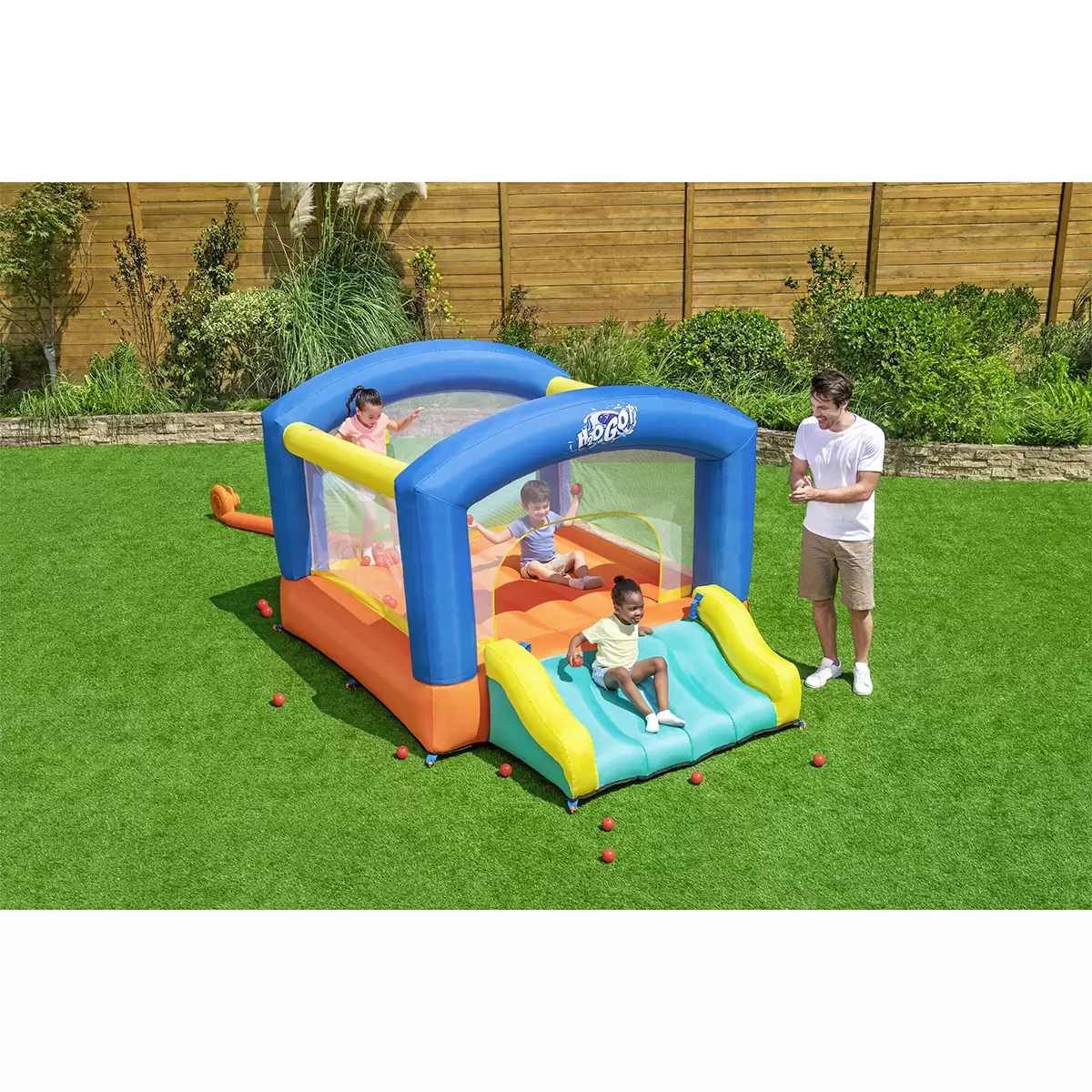 Leap & Play Mega Bouncer Bestway blau,orange