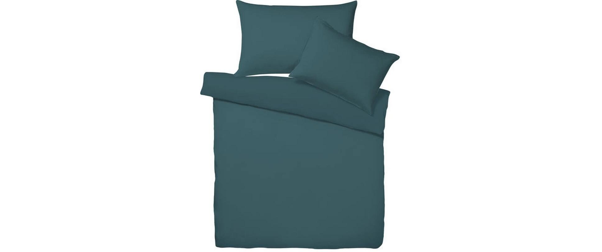 Bettwäschegarnitur Jersey 160 x 210 cm + 50 x 70 cm, PetrolBettwäsche-Set