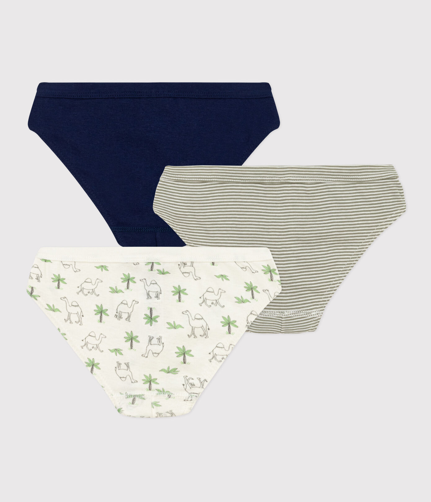 Lot de 3 slips dromadaires en coton petit garçon