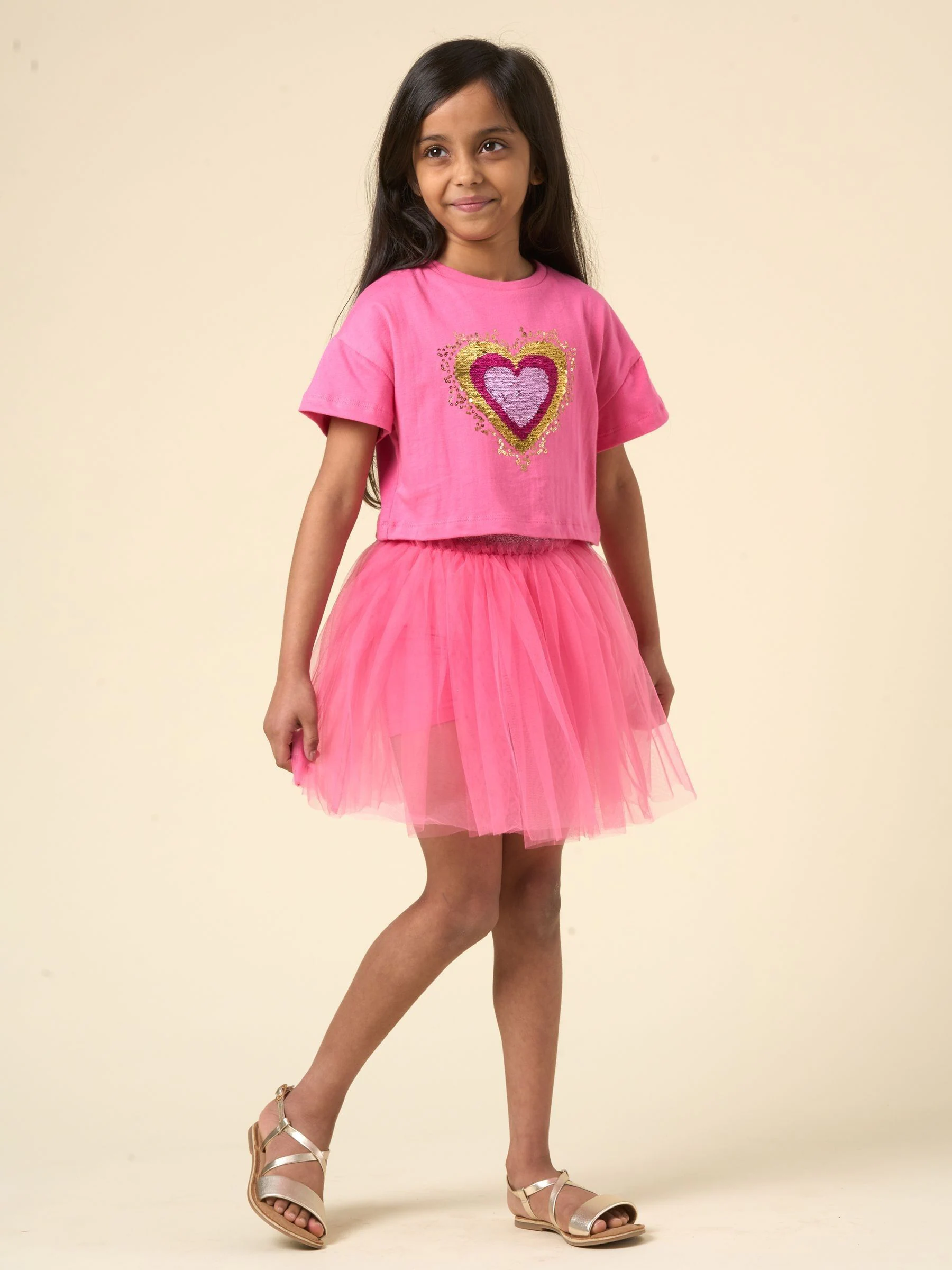 Miss Cropped Printed T-Shirt and Skirt Outfit Set