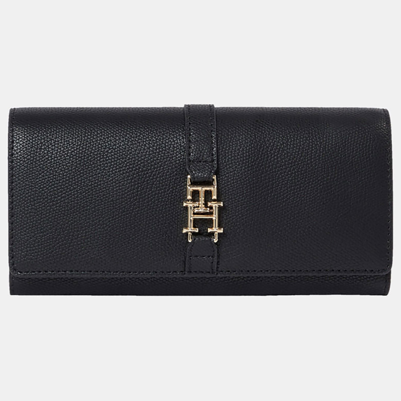 Tommy Hilfiger Portefeuille Plush large noir - 9,5x19 cm